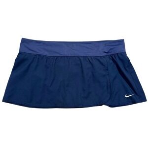 Nike Womens Swimwear Bottom Navy Blue Core Solid Swim‎ Skirt Size XL